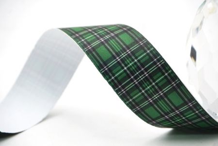 Klassieke groene tartan geruite lintset_AI